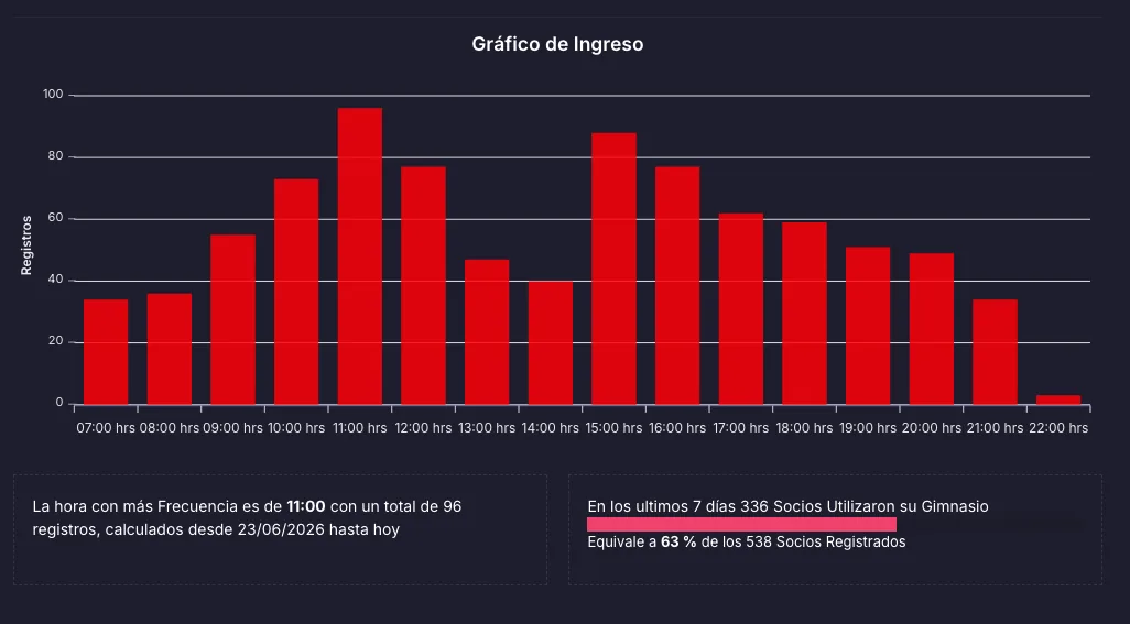 Gráfico de ingresos